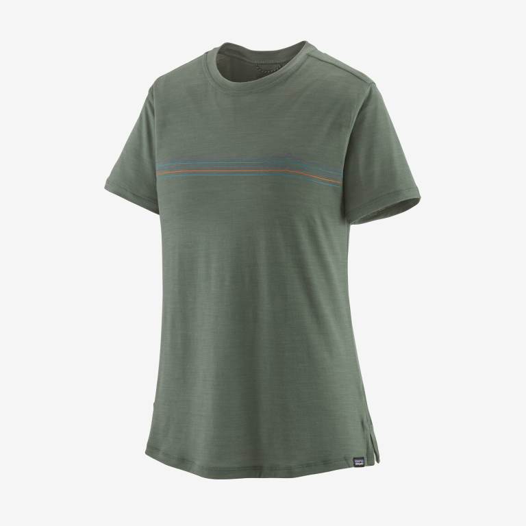 Camisas Patagonia CapileneÂ® Cool Merino Estampados Mujer Verdes | OM9UnmrJ