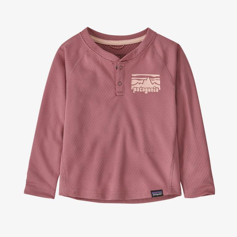 Camisas Patagonia CapileneÂ® Midweight Baselayer Henley Niños Rosas Claro | pJR0NGvE