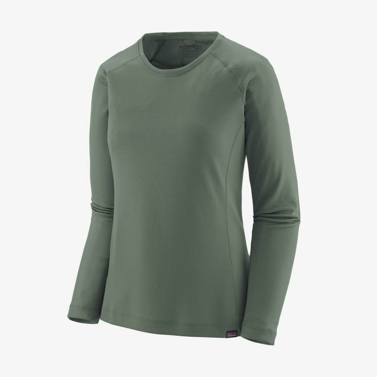 Camisas Patagonia CapileneÂ® Midweight Baselayer Crewneck Mujer Verdes | wqjoIsJ0