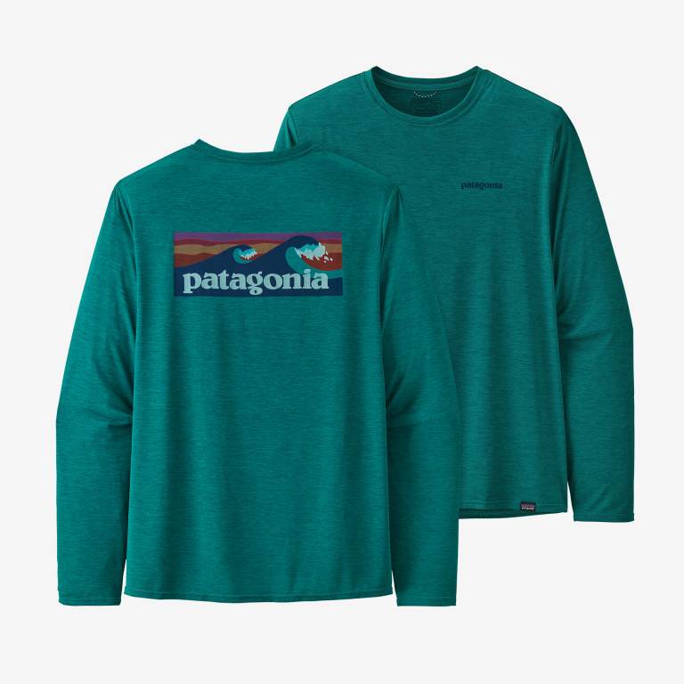 Camisas Patagonia Long-Sleeved CapileneÂ® Cool Daily Estampados Hombre Verdes | uxBGIteJ