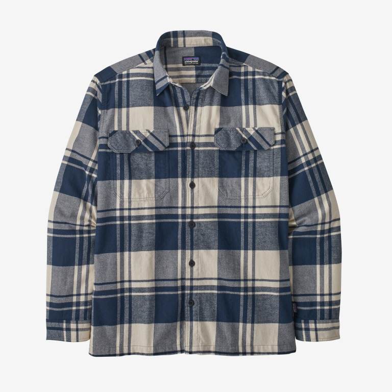 Camisas Patagonia Long-Sleeved Organic Algodon Midweight Fjord Flannel Hombre Azules | Ot5p7Lie