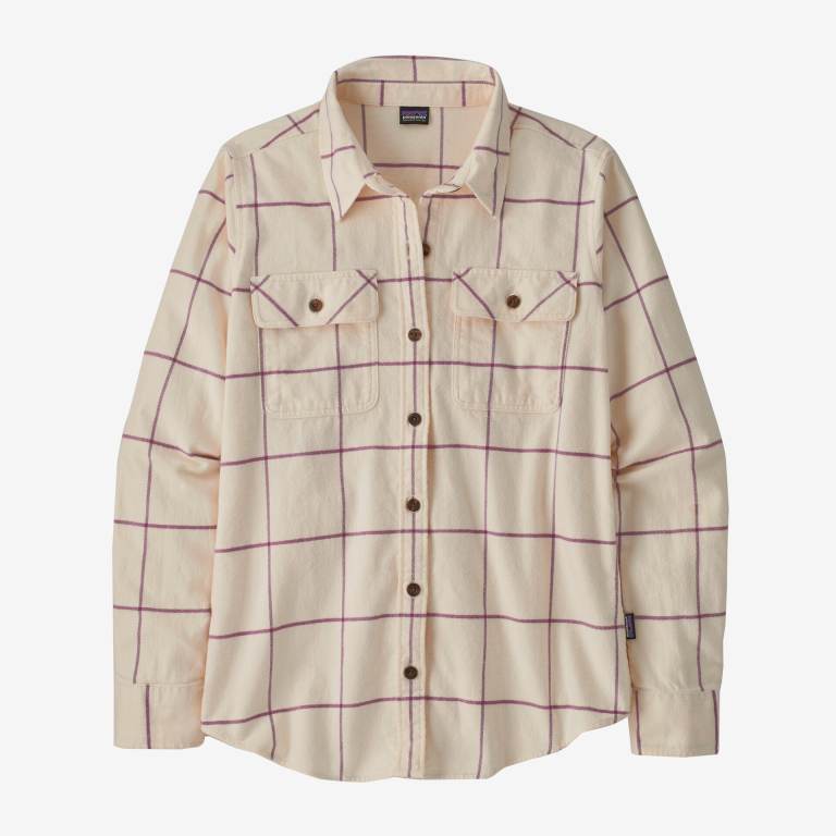 Camisas Patagonia Long-Sleeved Organic Algodon Midweight Fjord Flannel Mujer Beige | i177t8Lf