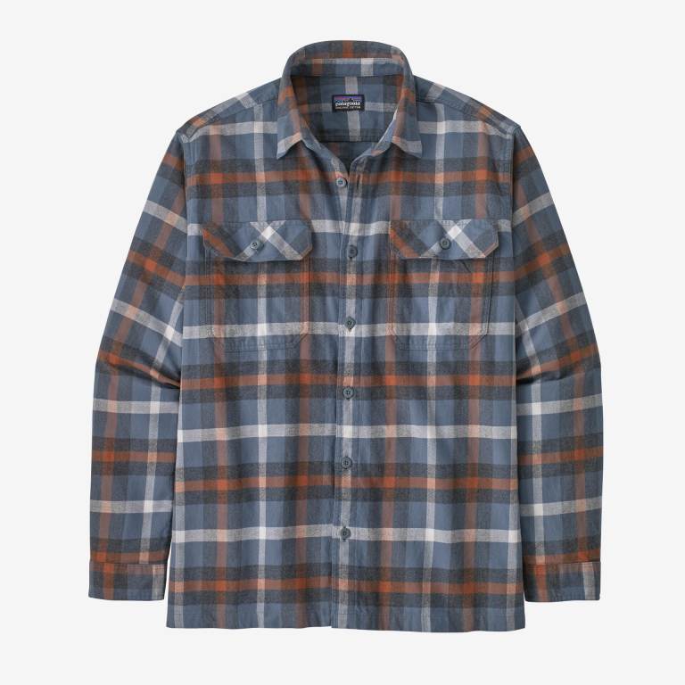 Camisas Patagonia Long-Sleeved Organic Algodon Midweight Fjord Flannel Hombre Grises | pVWIDBbs