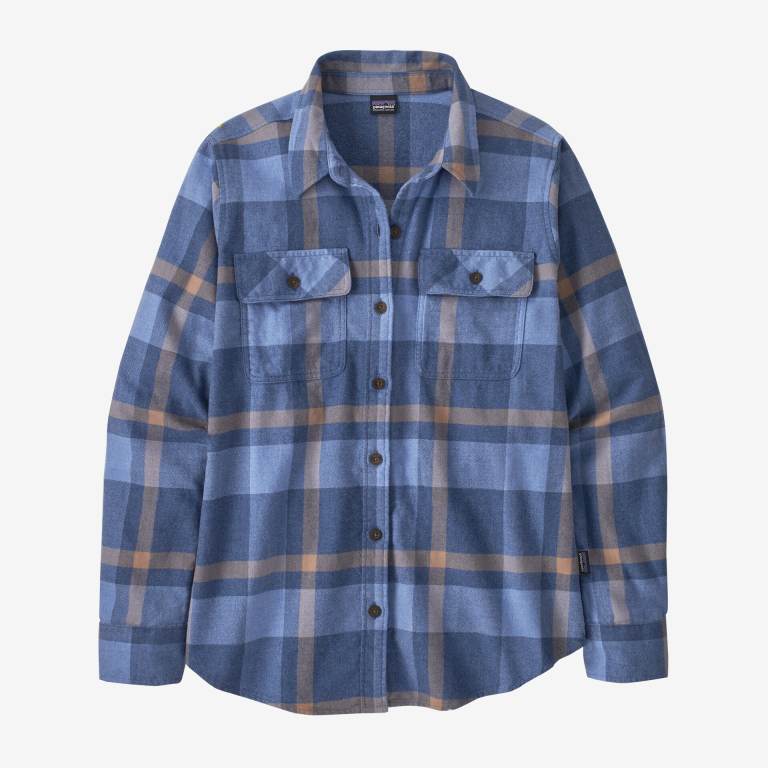 Camisas Patagonia Long-Sleeved Organic Algodon Midweight Fjord Flannel Mujer Azules | t0GCAUVn