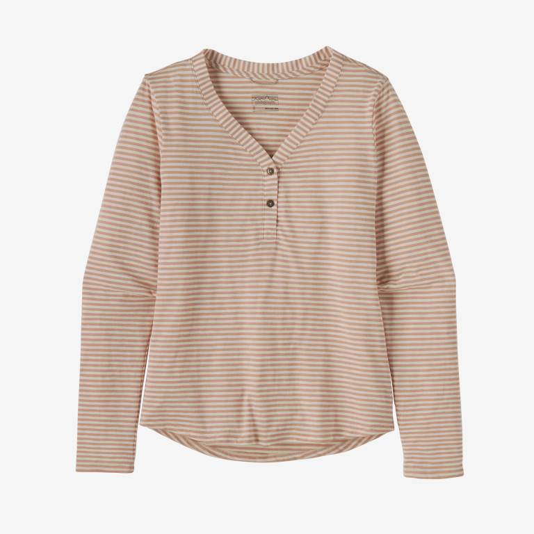 Camisas Patagonia Mainstay Henley Mujer Stripes/Beige | KKIvuiPu