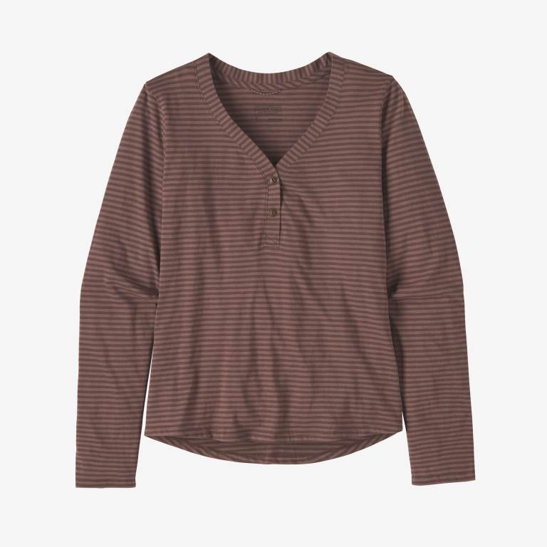 Camisas Patagonia Mainstay Henley Mujer Stripes/Brown | LeRkS1rs