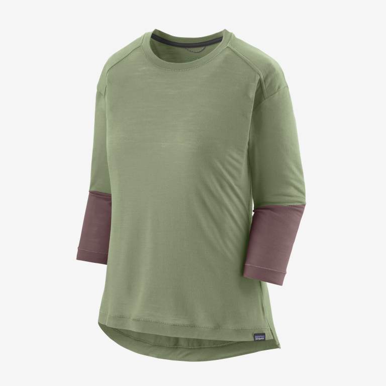 Camisas Patagonia Merino 3/4-Sleeved Jersey Mujer Verdes | d990tMEy