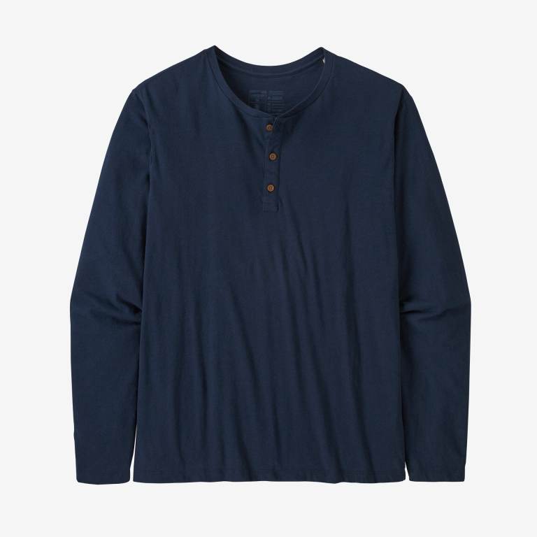 Camisas Patagonia Regenerative Organic Certifiedâ„¢ Algodon Ligeros Henley Hombre Azul Marino | 6dtMRSJv