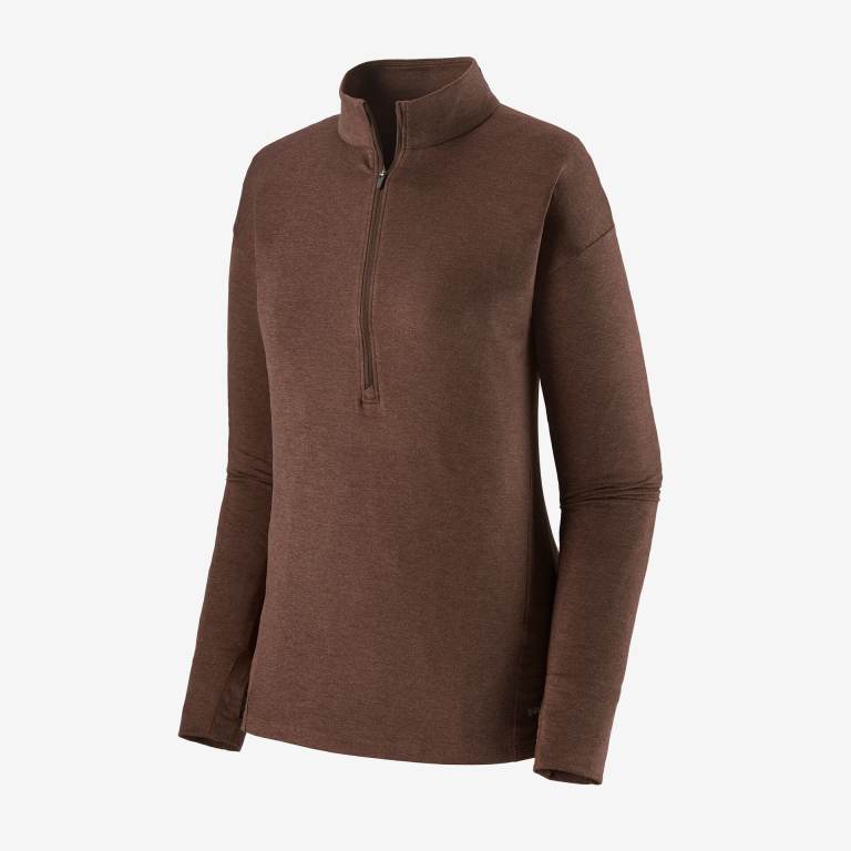 Camisas Patagonia Seabrook Zip-Neck Mujer Marrom | nbwYzeO3