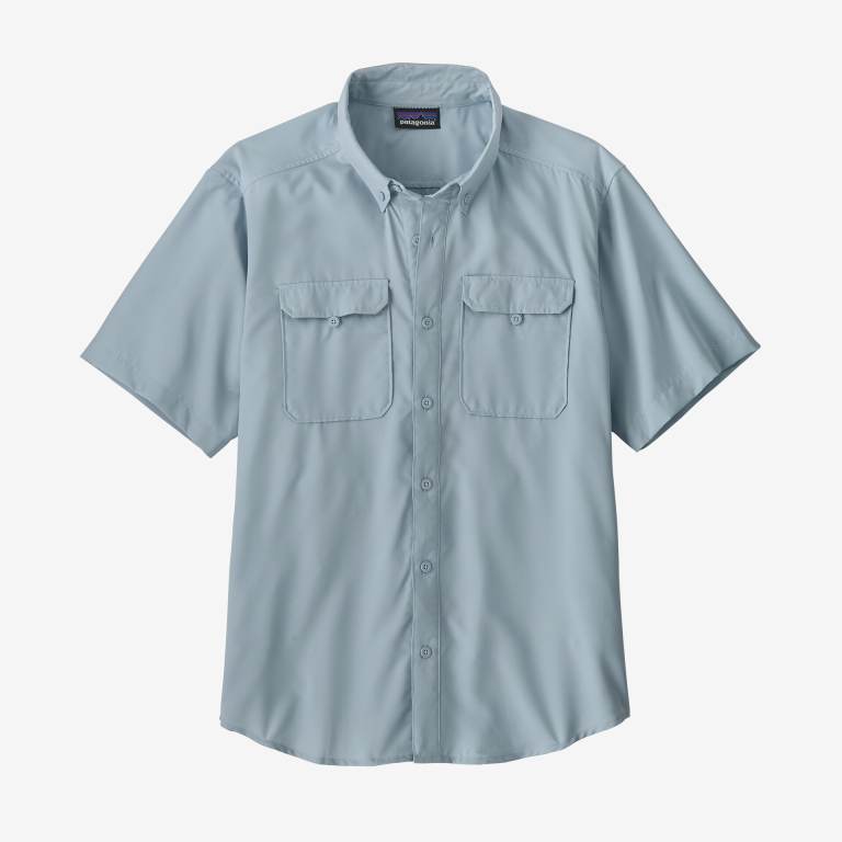 Camisas Patagonia Self-Guided UPF Senderismo Hombre Azules | PwsUeyZ4