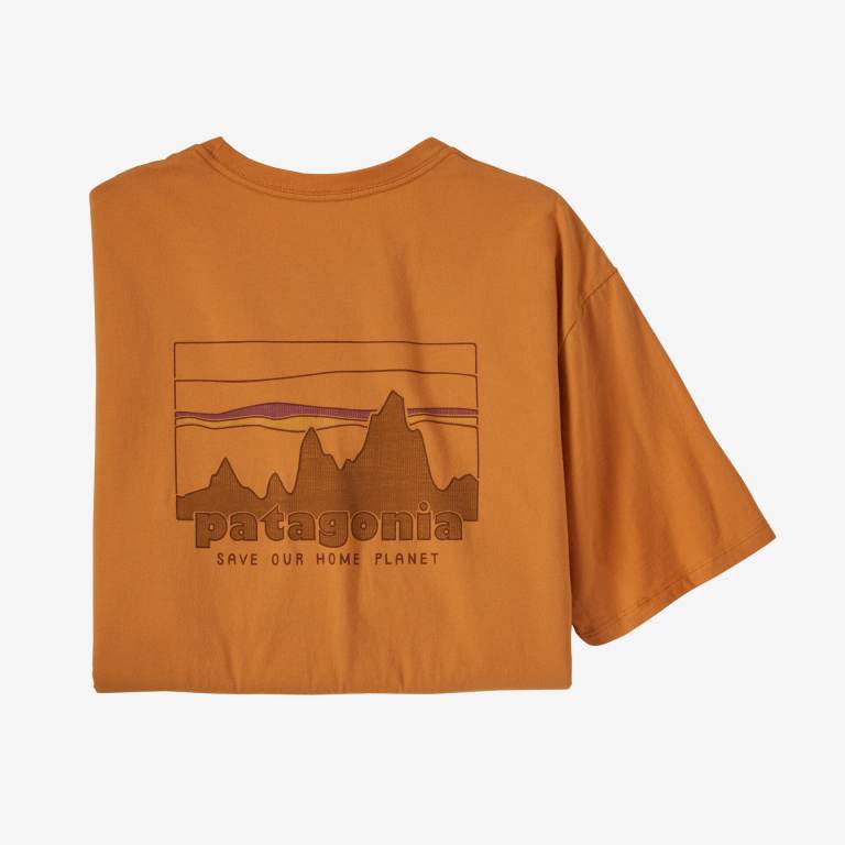 Camiseta Patagonia 73 Skyline Organic Algodon Hombre Naranjas | RG4bMoVO