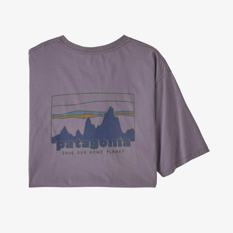 Camiseta Patagonia 73 Skyline Organic Algodon Hombre Morados | WGB7BS9P