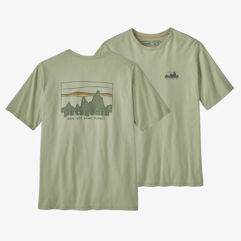 Camiseta Patagonia 73 Skyline Organic Algodon Hombre Verdes | boPmuMcF