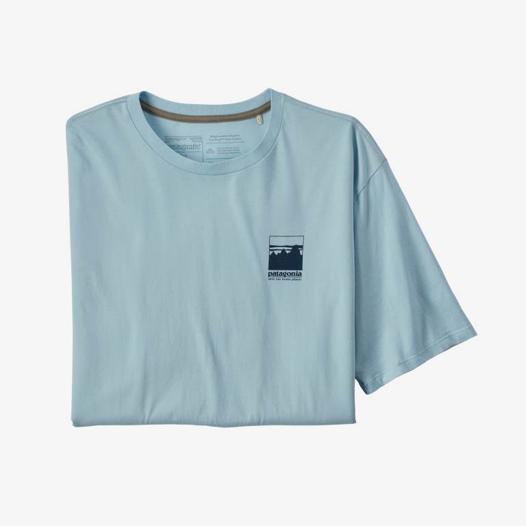 Camiseta Patagonia Alpine Icon Regenerative Organic Certifiedâ„¢ Algodon Hombre Azules | nc6nds4F