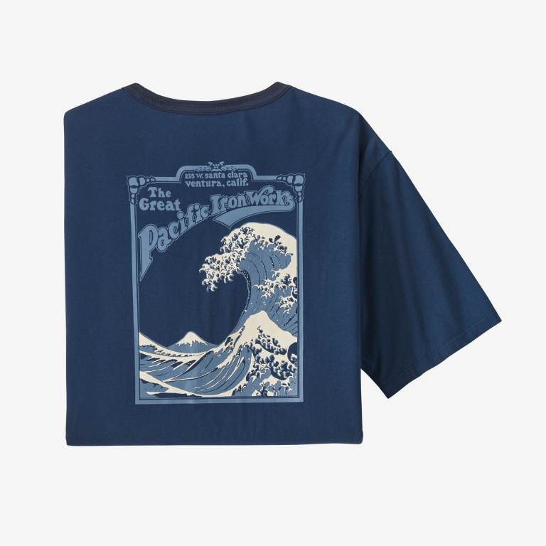 Camiseta Patagonia GPIWâ„¢ Organic Pocket Hombre Grises Azules | sxZDdplR