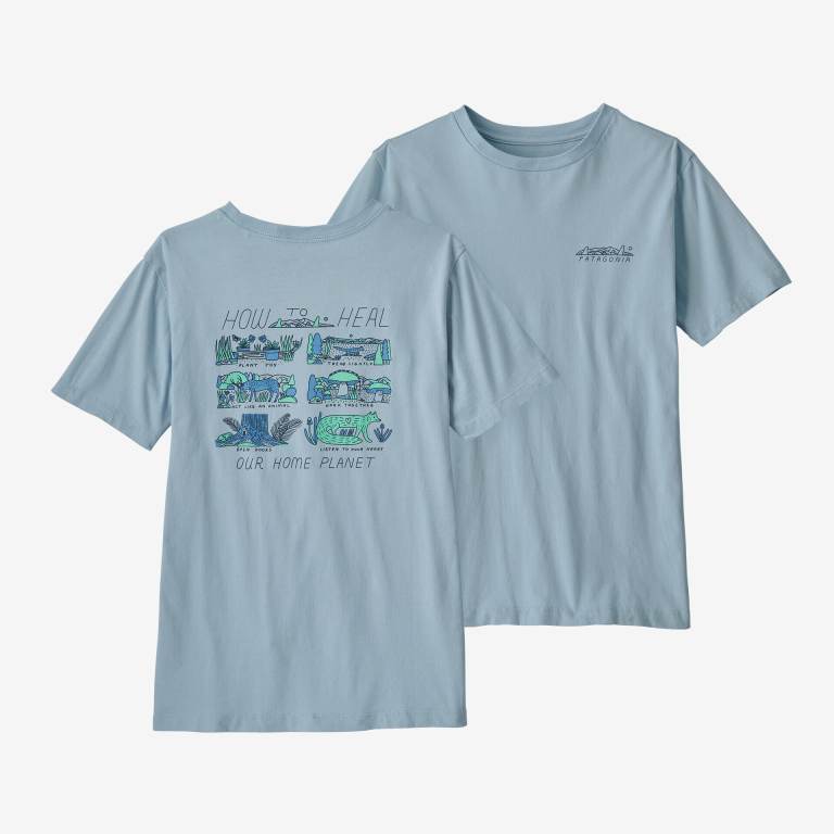 Camiseta Patagonia Kids' Regenerative Organic Certifiedâ„¢ Algodon Estampados Niños Azules | LWxplQLy