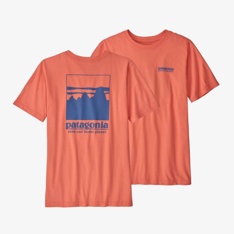 Camiseta Patagonia Kids' Regenerative Organic Certifiedâ„¢ Algodon Estampados Niños Coral | RA6hoiqn