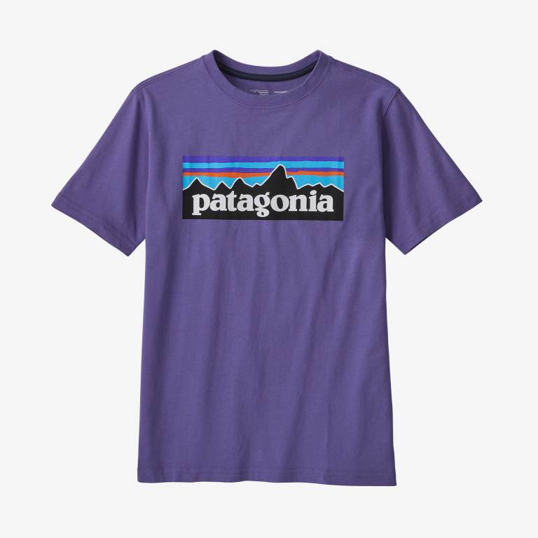 Camiseta Patagonia Kids' Regenerative Organic Certifiedâ„¢ Algodon P-6 Logo Niños Morados | aZmcdBZE