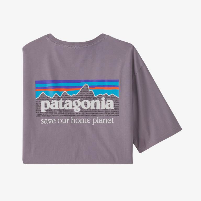 Camiseta Patagonia P-6 Mission Organic Algodon Hombre Morados | JVegQKeR