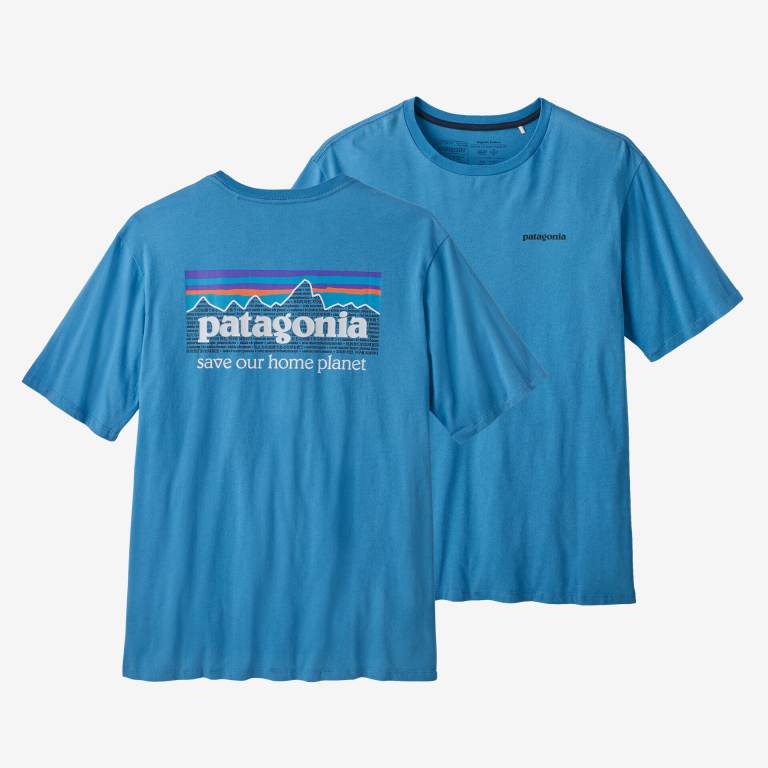 Camiseta Patagonia P-6 Mission Organic Algodon Hombre Azules | ONFIULRe