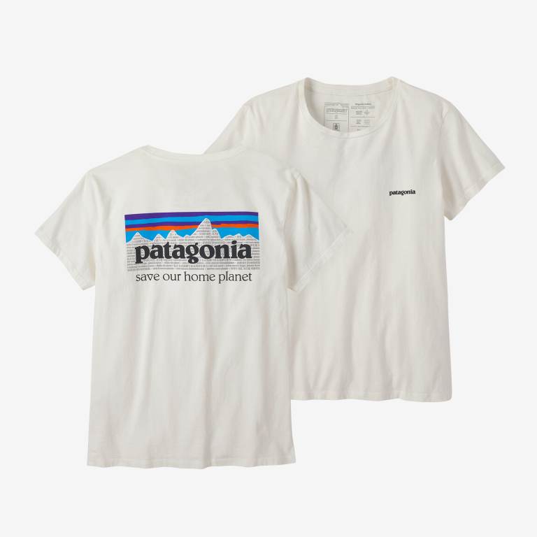 Camiseta Patagonia P-6 Mission Organic Algodon Mujer Blancos | WkFmXkAf