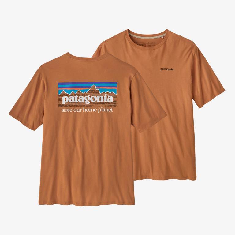 Camiseta Patagonia P-6 Mission Organic Algodon Hombre Marrom | cdYnLVLK