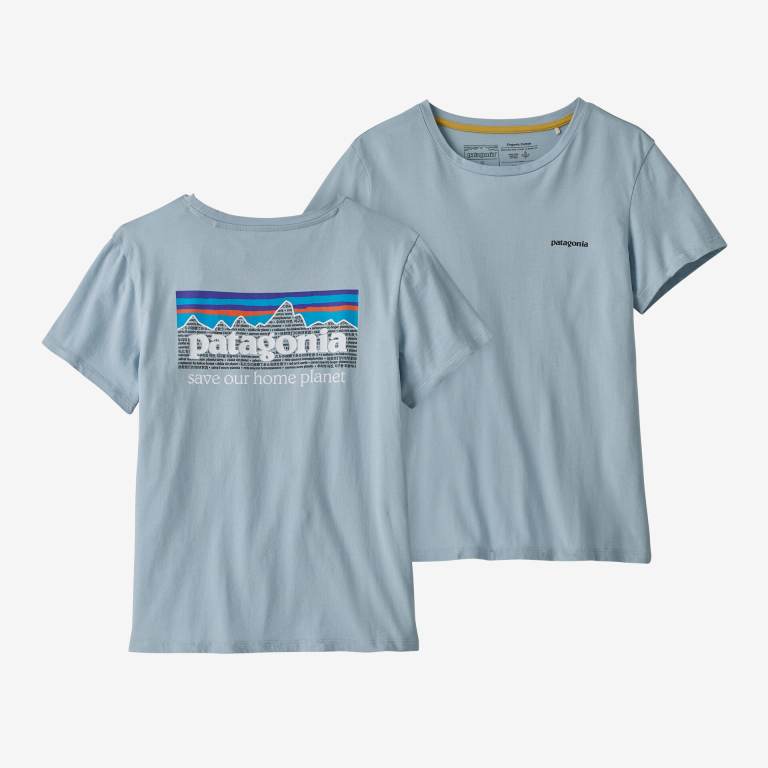 Camiseta Patagonia P-6 Mission Organic Algodon Mujer Azules | kGQUBsNE