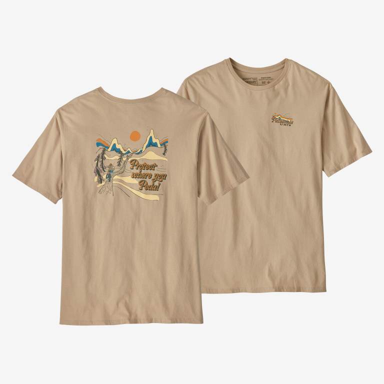 Camiseta Patagonia Protect Pedal Organic Hombre Marrom | LdByxFUj