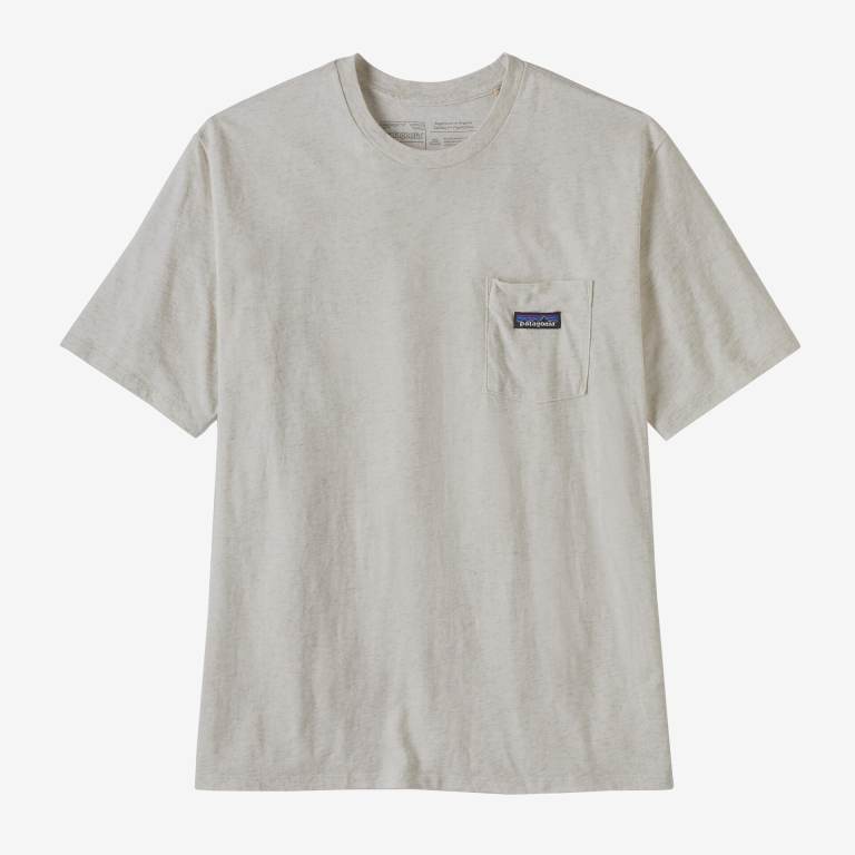 Camiseta Patagonia Regenerative Organic Certifiedâ„¢ Algodon Ligeros Pocket Hombre Blancos | BPJJGyXg