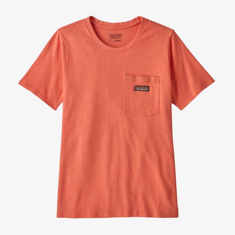 Camiseta Patagonia Trabajo Pocket Mujer Coral | DoGbrAvZ