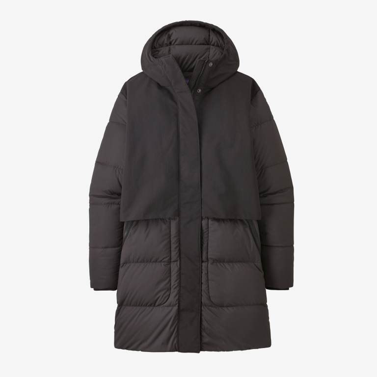 Chaquetas Parka Patagonia Silent Down Híbrido Mujer Negros | GEK7Haiv