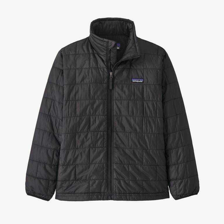 Chaquetas Patagonia Kids' Nano PuffÂ® Brick Quilt Niños Negros | VaM3ntaq