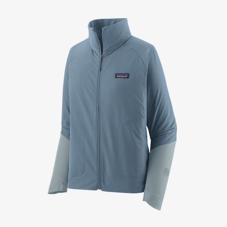 Chaquetas Patagonia R1Â® CrossStrata Mujer Grises Claro | mmPMhRco