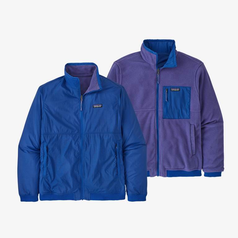 Chaquetas Patagonia Reversible Shelled Microdini Ligeros Hombre Azules | POoe2WXU