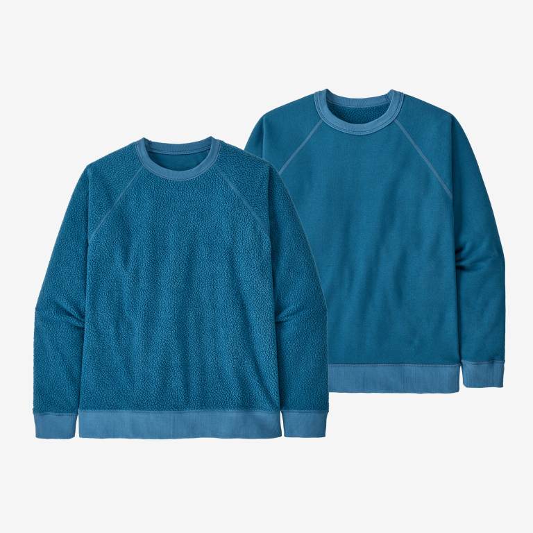 Pullover Patagonia Reversible Shearling Crewneck Hombre Azules | CIRgYs8Z