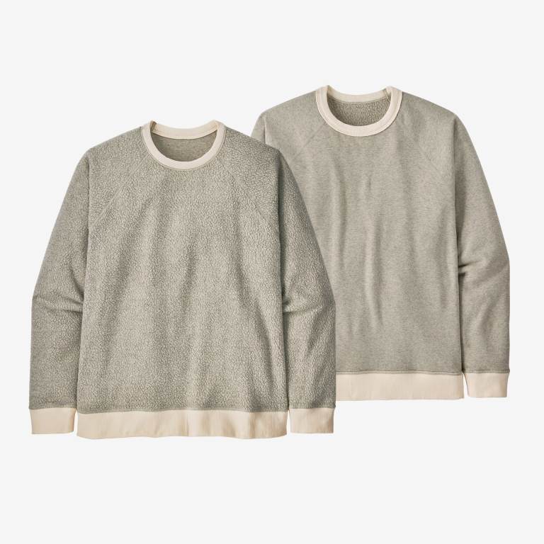 Pullover Patagonia Reversible Shearling Crewneck Hombre Beige | dLhkuoC4