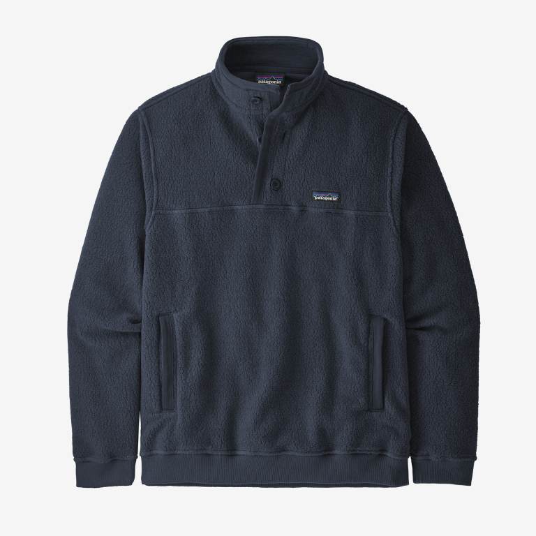 Pullover Patagonia Shearling Button Hombre Azul Marino | esyHk6EA