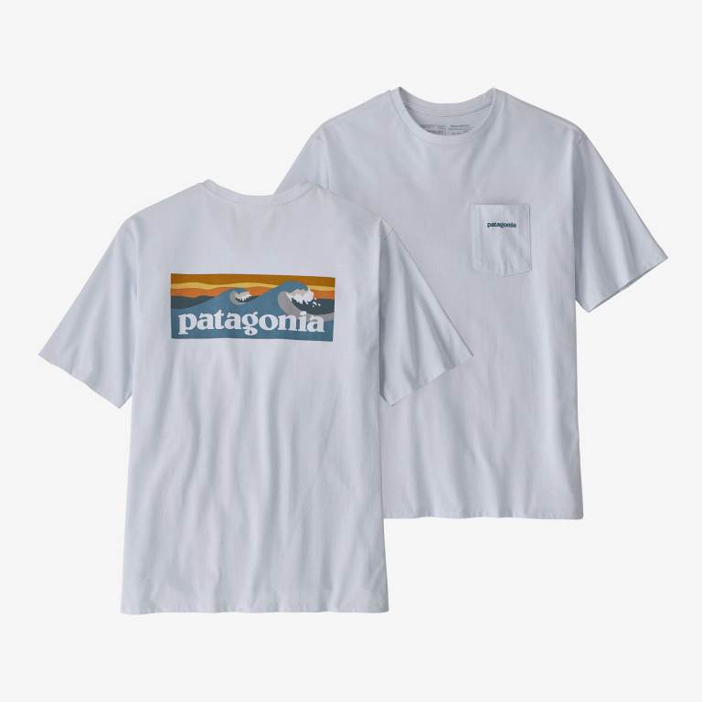 Responsibili-Tee® Patagonia Boardshort Logo Pocket Responsibili-Â® Hombre Blancos | BKLZGzM1