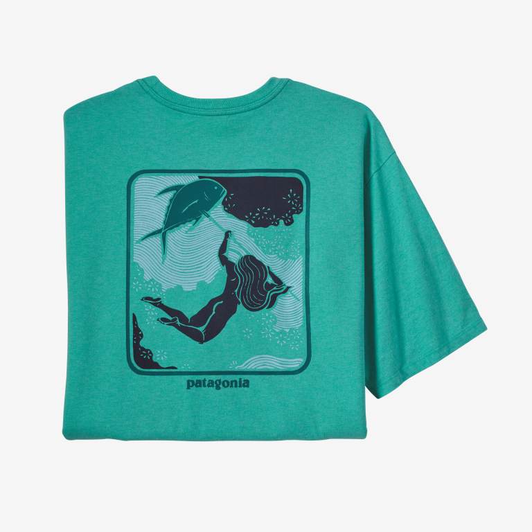 Responsibili-Tee® Patagonia Defend Our Oceans Responsibili-Â® Hombre Turquesa | Ue366ZRV