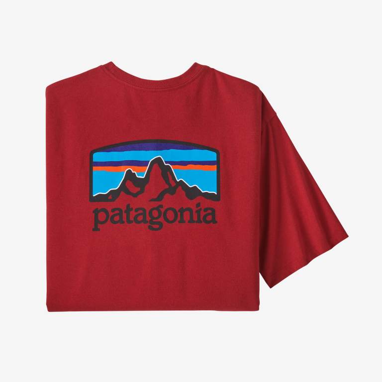 Responsibili-Tee® Patagonia Fitz Roy Horizons Responsibili-Â® Hombre Rojos | CWTHSaCi