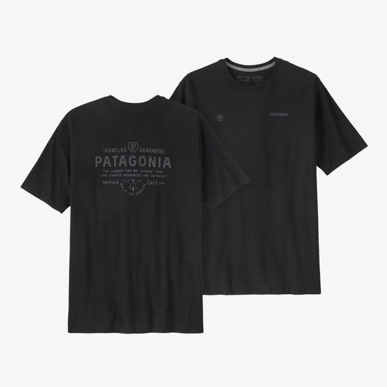 Responsibili-Tee® Patagonia Forge Mark Responsibili-Â® Hombre Negros | yuF3BSxx