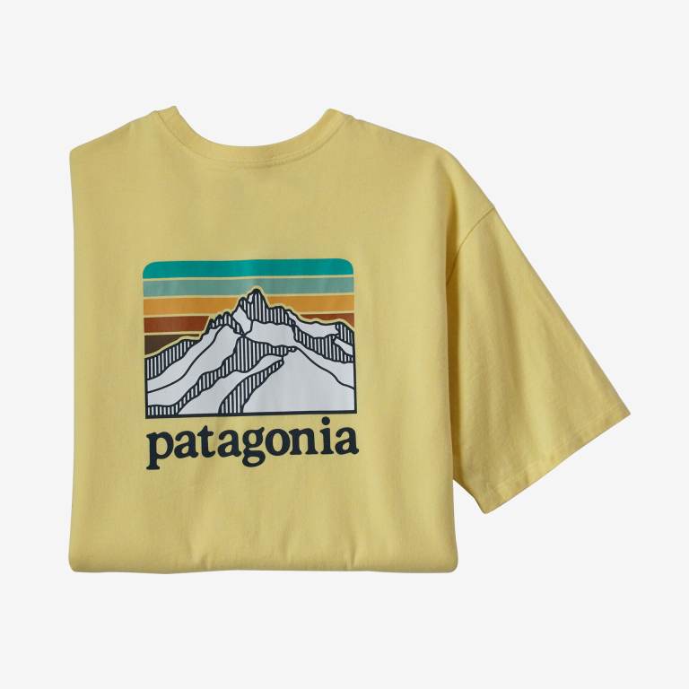 Responsibili-Tee® Patagonia Line Logo Ridge Pocket Responsibili-Â® Hombre Amarillos | DcKCwRey