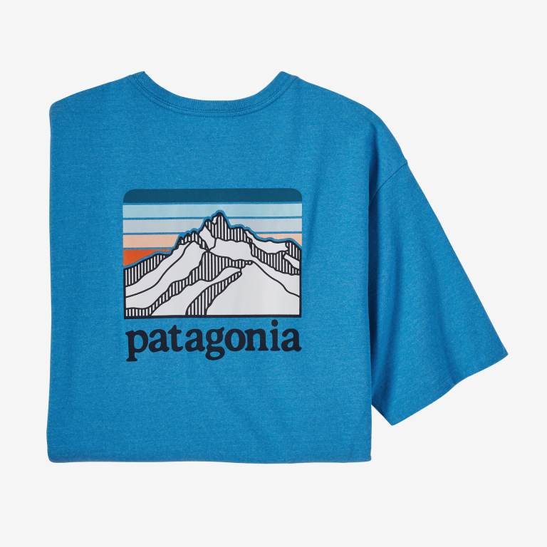 Responsibili-Tee® Patagonia Line Logo Ridge Pocket Responsibili-Â® Hombre Azules | jOpv0nVH