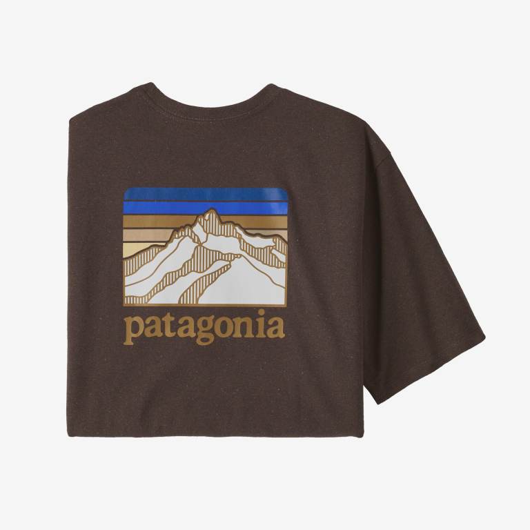 Responsibili-Tee® Patagonia Line Logo Ridge Pocket Responsibili-Â® Hombre Marrom | l4gT3bUg