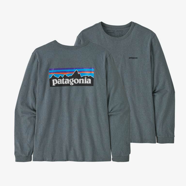 Responsibili-Tee® Patagonia Long-Sleeved P-6 Logo Responsibili-Â® Mujer Grises | dfR7Kzj6