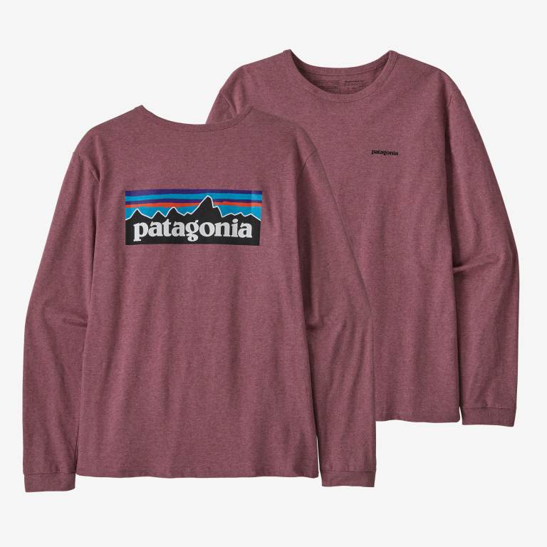 Responsibili-Tee® Patagonia Long-Sleeved P-6 Logo Responsibili-Â® Mujer Morados | vemzFxIY