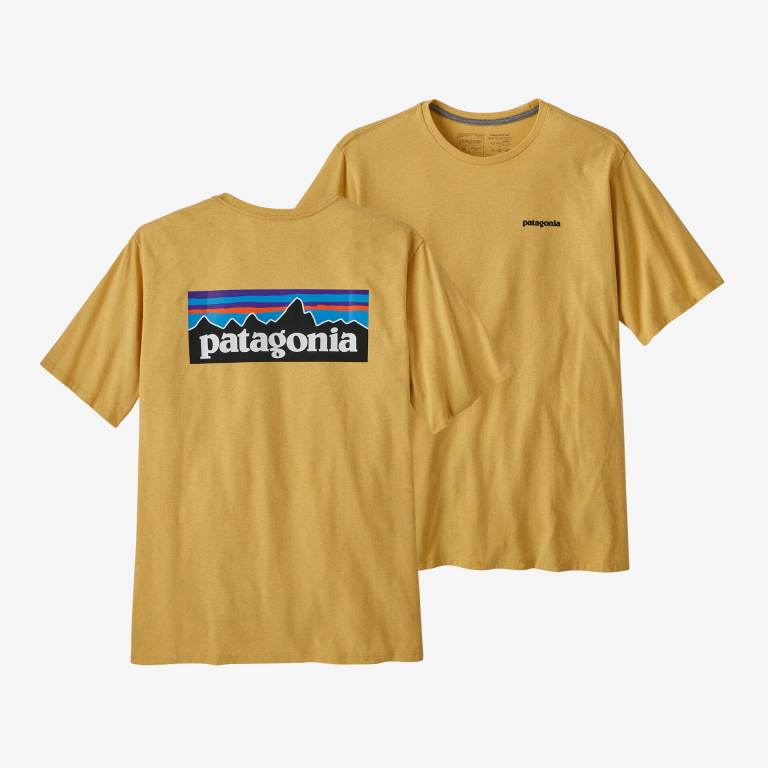 Responsibili-Tee® Patagonia P-6 Logo Responsibili-Â® Hombre Amarillos | 3yRu4pOu