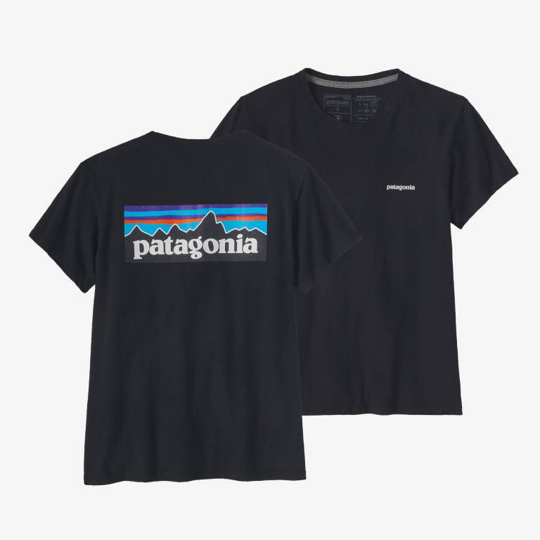 Responsibili-Tee® Patagonia P-6 Logo Responsibili-Â® Mujer Negros | 4Vj9kHVW