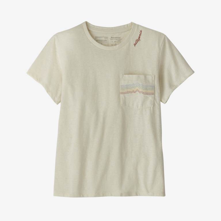 Responsibili-Tee® Patagonia Womenâ€™s Ridge Rise Stripe Pocket Responsibili-Â® Mujer Blancos | uugHzhBk