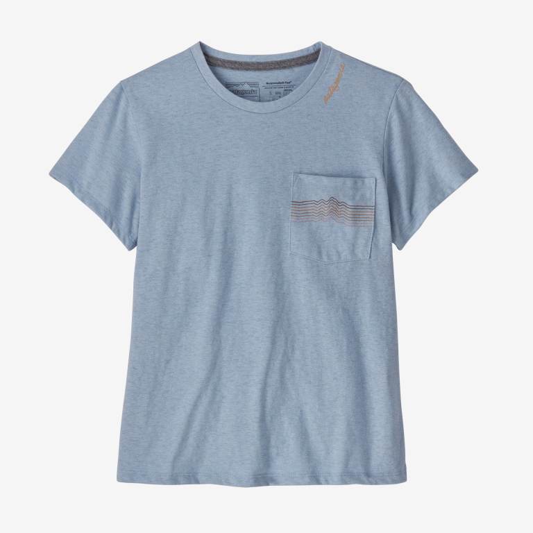 Responsibili-Tee® Patagonia Womenâ€™s Ridge Rise Stripe Pocket Responsibili-Â® Mujer Azules | wMEIs7lH